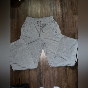 Women’s Wide Leg Sweat Pants- Dark Gray- Size L